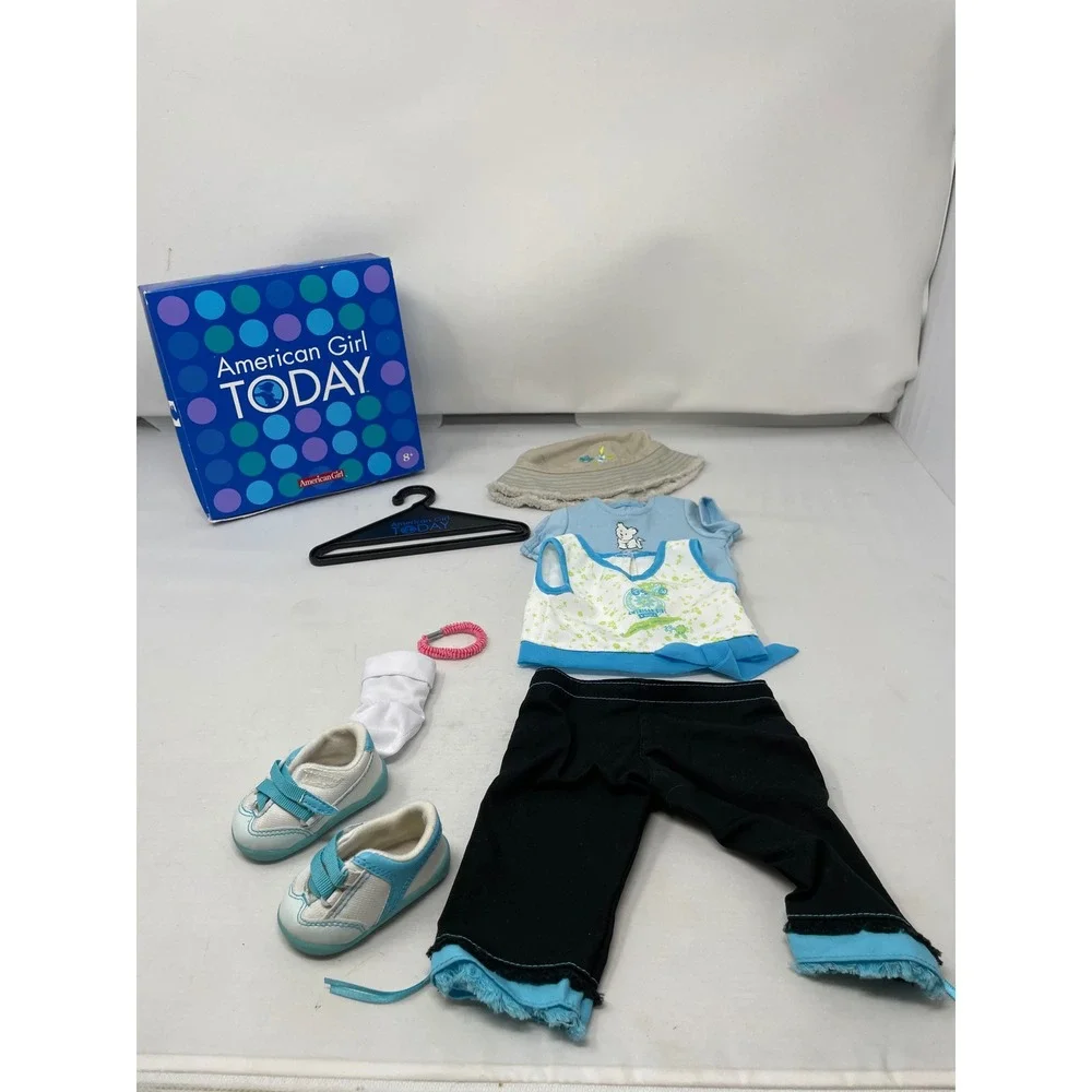 American Girl Ready for Fun Outfit 2003 w/ Shoes,‎ Hat & Box AG Today Set